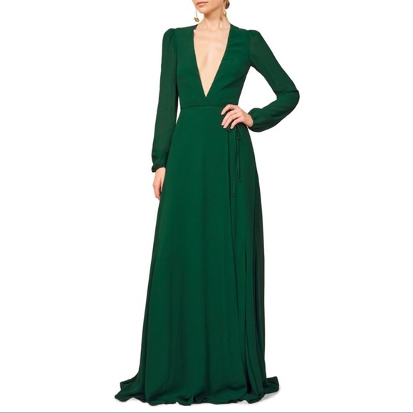 Reformation Milan Herra Carnation dress Maxi USA XS fits small as well - Picture 2 of 11